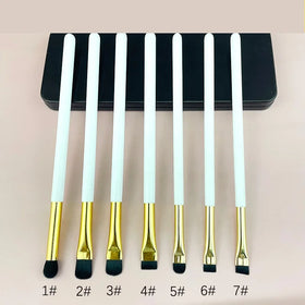 Custom logo Eyelash Beauty & Tools Character Makeup Brushes Concealer Brush Flat Brush White Flat Precise Concealer