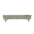 Modern Luxury Marble TV Stand Coffee Table Set Minimalist Wood Furniture for Living Room and Bedroom
