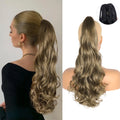 AliLeader Women's Heat Resistant Synthetic Extensions Clip Claw Curly Ponytail Wavy Natural Hairpiece High Temperature Fiber