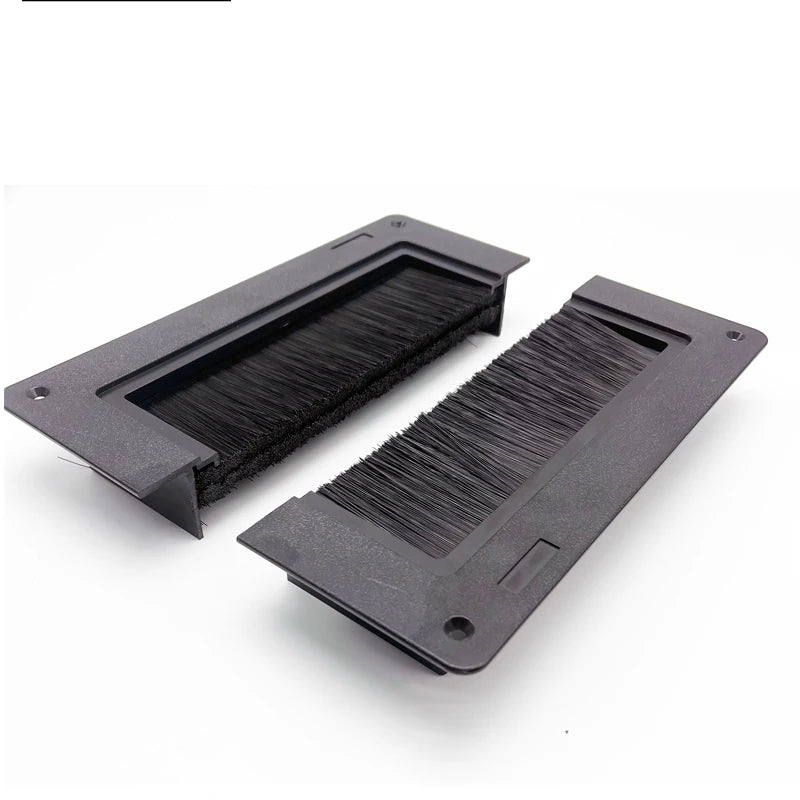 280 210 Split Rectangular Threading Brush Grommet for Server Room Raised Floor Air Guard Seal