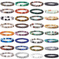 DAIHE Fashion Hot Sale 8mm Natural Stone Bracelet Elasticity Adjustable Fine Edged Bracelets Wholesale