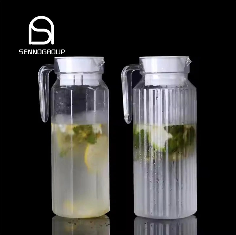 Plastic PC Acrylic Zha Kettle With Cover Cool Cold Kettle Plastic Tea Juice Jug for Restaurant