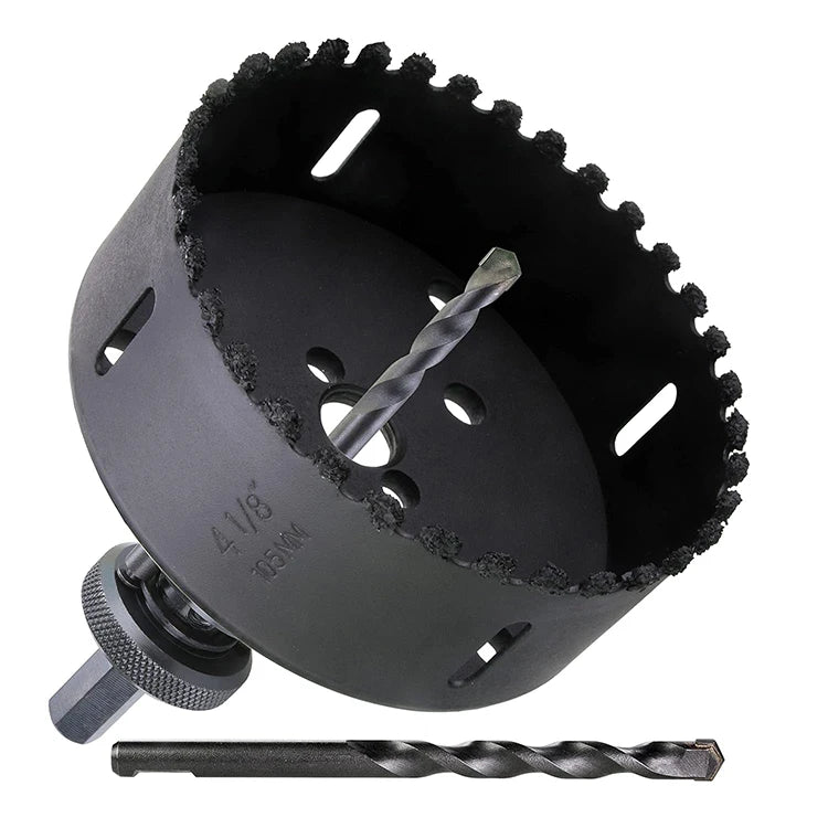 DZ Tungsten Carbide Grit Hole Saw Cutter Drill Bit Steel Material for Cutting Drywall Stucco Fiber Cement Siding Backer Board