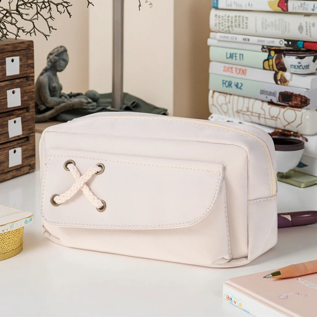 Large Pencil case Pen Bag Office School Stationery Organizer Pouch Simple Durable Multifunctional Pencil Bag for Adults