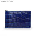 Fashion New Product Electronic Blue Genuine Leather Money Clip Wallet OEM ODM Wholesale Dropship