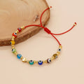 Go2boho Charm Gold Plated Beaded Bracelet Women Pulsera Jewelry Fashion Boho Handwoven Colorful Evil Eye Glass Bead Bracelet