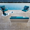 Nordic Garden Metal Lounge Furniture Furniture Upholstered Fabric Aluminum Sofa Sectional Outdoor Lounge Sofa