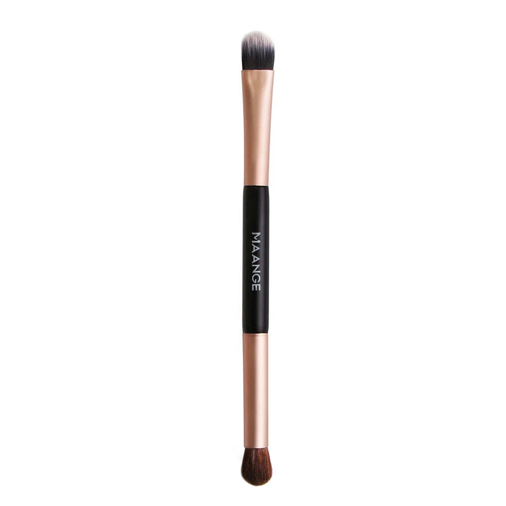 Maange Private Label Wholesale 2022 Custom logo Black Single Double Head Eye Shadow Brush