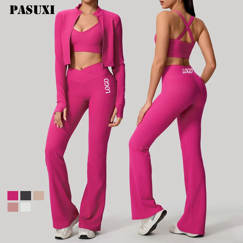 PASUXI Seamless Activewear Set Wholesale Fitness Yoga Wear 2PCS Seamless Workout Women Gym Sets