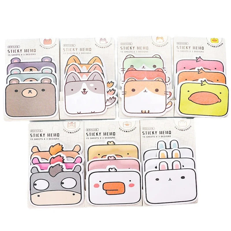 Creative Super Cute Cartoon Index Page Sticky Notes Creative Memo Pad DIY Material Stickers