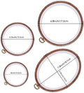 Plastic Cross Stitch Hoops Set Imitated Wood Display Frame Circle and Oval Embroidery Hoop Ring