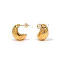 Fashionable and Versatile Brass Electroplated 18k Gold Shiny Drop Earrings for Women Jewelry Factory Wholesale