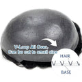 Invisible Thin Skin 0.02-0.03mm Virgin Indian Hair Natural Wave/Straight Men's Toupee with Lace & PU Base