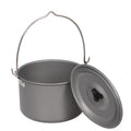 6-8 Person 4L Aluminum Alloy Hiking Utensil Outdoor Camping Cookware Hanging Pot