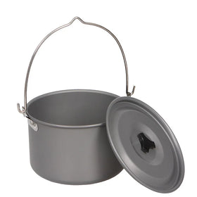 6-8 Person 4L Aluminum Alloy Hiking Utensil Outdoor Camping Cookware Hanging Pot
