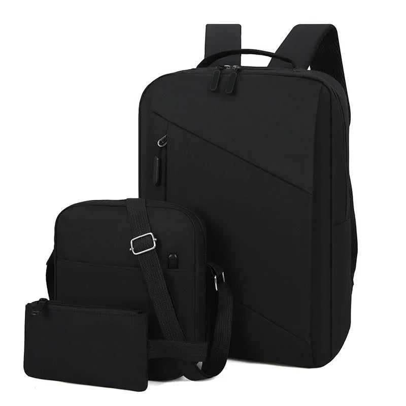 Custom Logo Anti-Theft Black Nylon Laptop Backpack New Designer Office & School Bag with Zipper Closure Waterproof Features