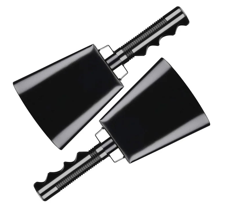 Promotional Metal Noisemaker Cowbells With Handle 10 Inch Education Wholesale Sales New Design Cowbell With Handle Great Price