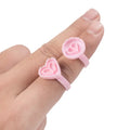 Heart Butterfly Shape Pink Glue Ring Volume Ring Eyelash Extension Pink Lash Glue Ring Lash Glue Holder
