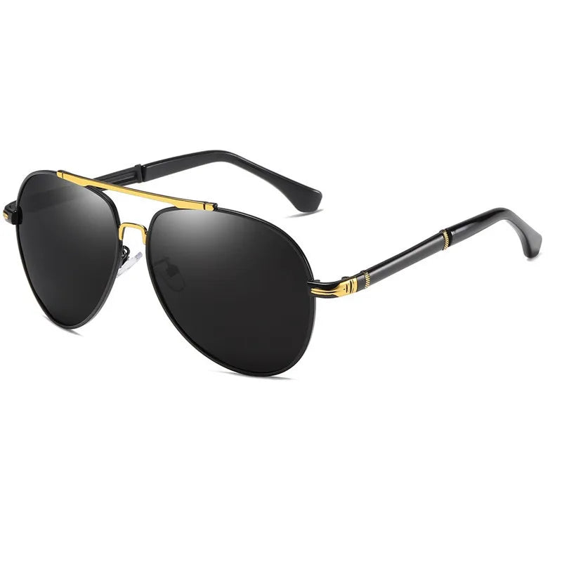 STORY SY8755 Fashion Luxury Double Bridge Metal Frame Pilot Sunglasses Outdoor Driving Polarized Sunglasses for Men