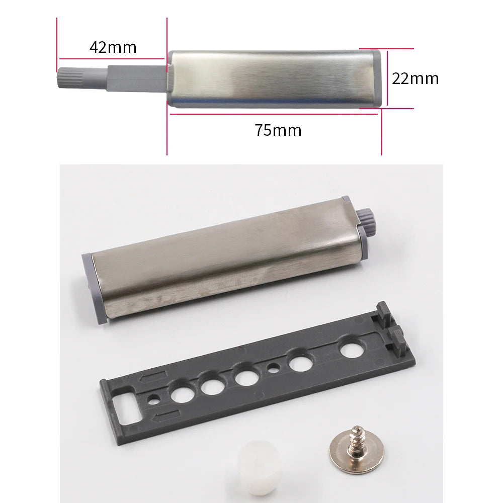 Stainless Steel + POM Bottom Magnetic Push to Open System Rebound Device for Furniture Cabinet Door