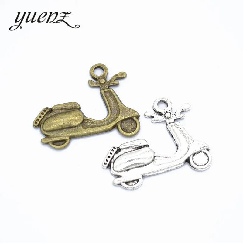 YuenZ Zin Alloy Motorcycle Charms Pendant Fit Jewelry Making DIY Jewelry Findings 31*25mm J320