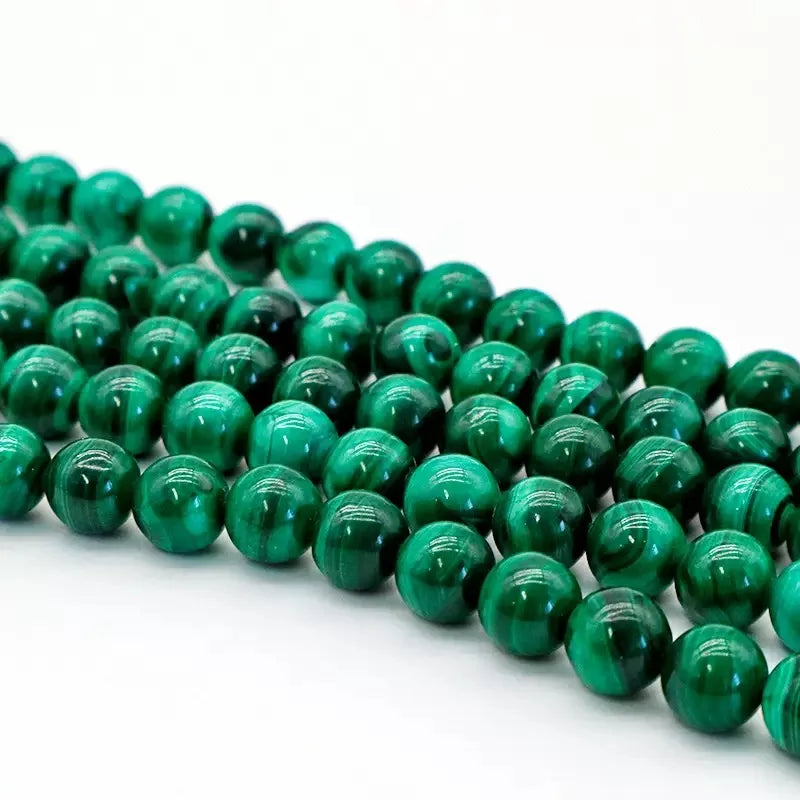 Wholesale High Quality 4 6 8 10mm Natural Malachite Gemstone Loose Beads for Jewelry Making