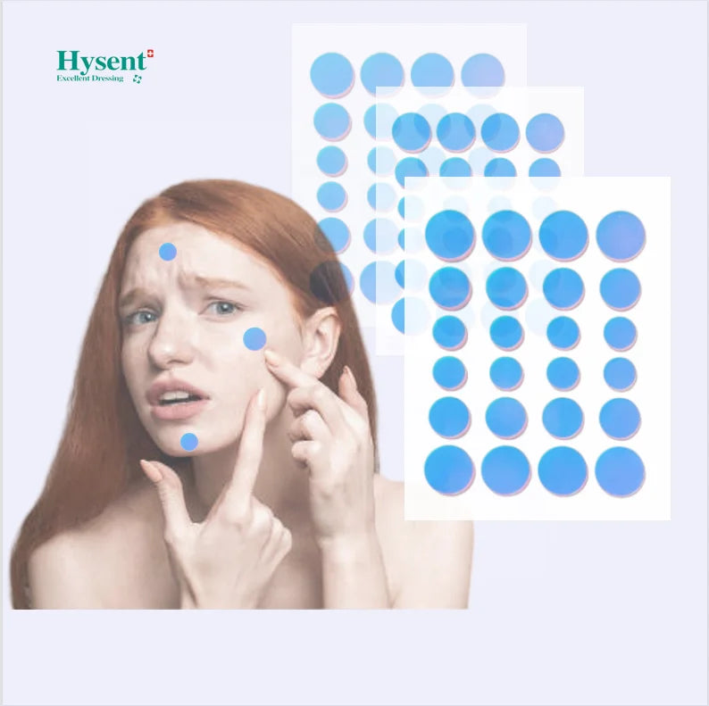 Pimple Patch Hysent Cute Colorful Laser Holographic Hydrocolloid Acne Patch Shiny Face Care with High Viscosity