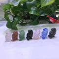 Folk Carving Crafts Wholesale Natural Hand Carved Rose Quartz Crystal Cute Dinosaur Home Decoration