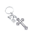 Vintage Jesus Christianity Accessory Car Keychain Cross Key Chain Handmade DIY Jewelry Car Key Chain Ring Holder for Men