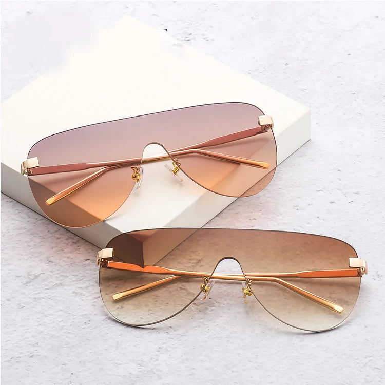 High Quality Wholesale One-Piece Sunglasses Manufacturer Oversized Shades Fashion Polarized PC