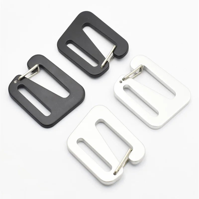 Hot Sale Adjustable Anodized Aluminium Bag Webbing Strap Belt G Hook Buckle G Shape Snap Hook