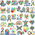 Wholesale Autism Awareness Theme Green Embroidery Iron on Patches Custom Design logo Embroidered Patches for Clothing