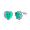 Luxury 925 Sterling Silver Jewelry Palaiba Love  Earrings Blue Zirconia Earrings