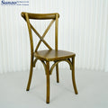 Wedding Chair Party Restaurant Hotel Chair Solid Wood Cross Back Chair for Event Rental