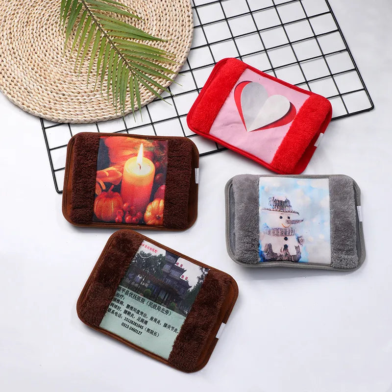 Customized Designs Electric Hot Water Bag Hand Warmer Rechargeable Hot Water Bottle for Winter