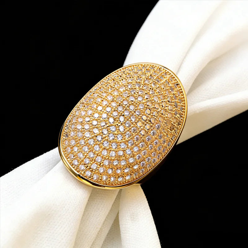 Bling Cubic Zirconia Paved Fashion Iced Out Brass Statement Ring for Men & Women