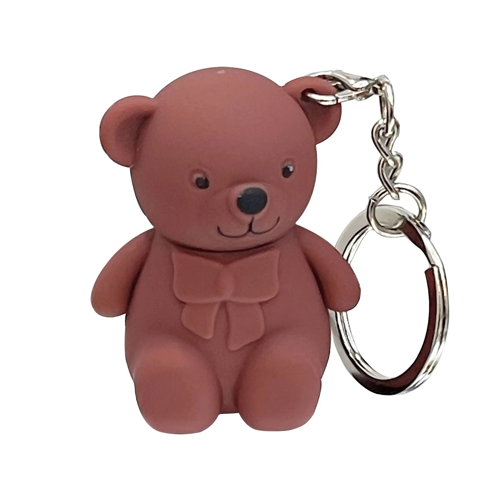6Color Cute Bear Matte Lip Mud Velvet Grey Pink Keychain Toys Lipstick Waterproof Lasting Lip Glaze Cosmetics Portable Lip Glaze
