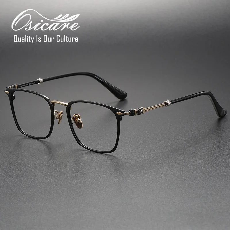 Hot Sale Designer Brand Lunette De Readimg Lens Classic Pure Eyeglasses Hollow Lunette Luxury Glasses Titanium Eyewear Frames