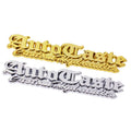 Die Casting Car Emblem Hardware Supplier Zinc Alloy Embossed Letter Nameplate Car Logos With Sticker