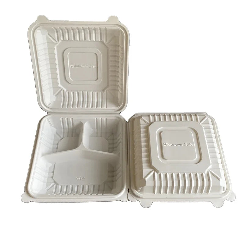 Microwaveable Takeaway Disposable Transparent Plastic Food Container Eco-friendly Corn Starch Box