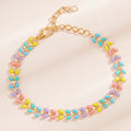 Simple Design Candy Color Jewelry Bracelet Colorful Geometric Patterns Enamel Bracelet for Women