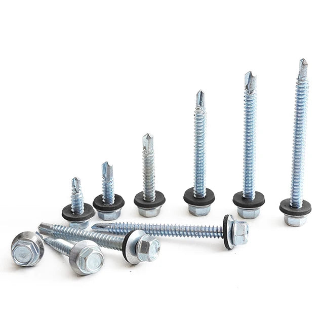 M4.2 M4.8 M5.5 M6.3 Carbon Steel Stainless Steel Hex Socket Roofing Screw Self-Drilling Composite Gasket Inch Measurement Sheet
