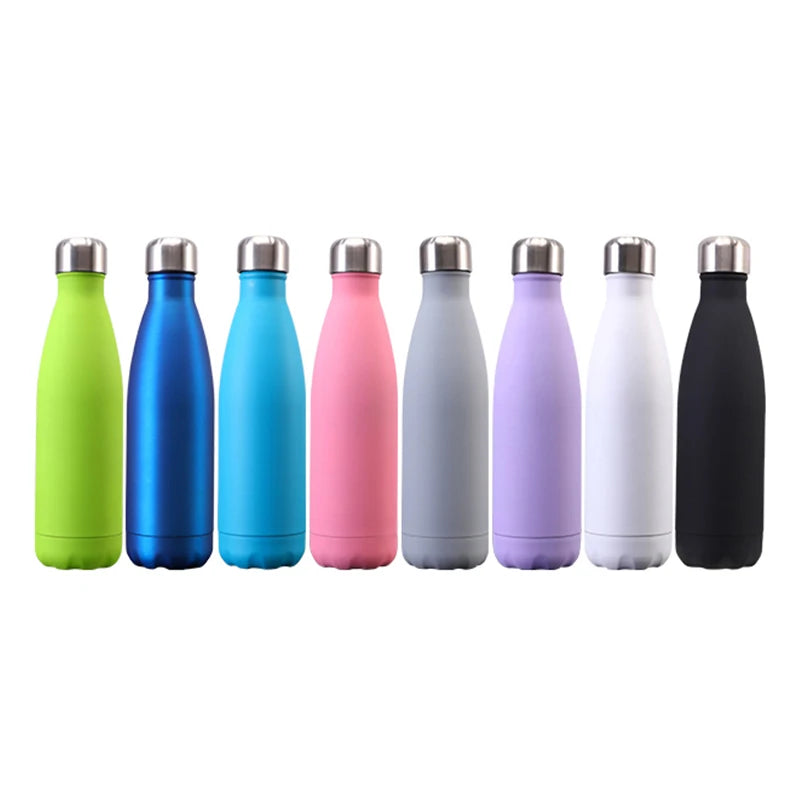 17oz Stainless Steel Insulated Vacuum Flasks Thermoses Cola Shape Sport Water Bottle Gym