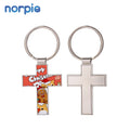 Fashion Metal Christian Sublimation Blank Cross Keychain