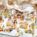 15 Stickers Per Pack Low Light Level Series Retro Girl Landscaping Base Decorative Stickers 6 Options