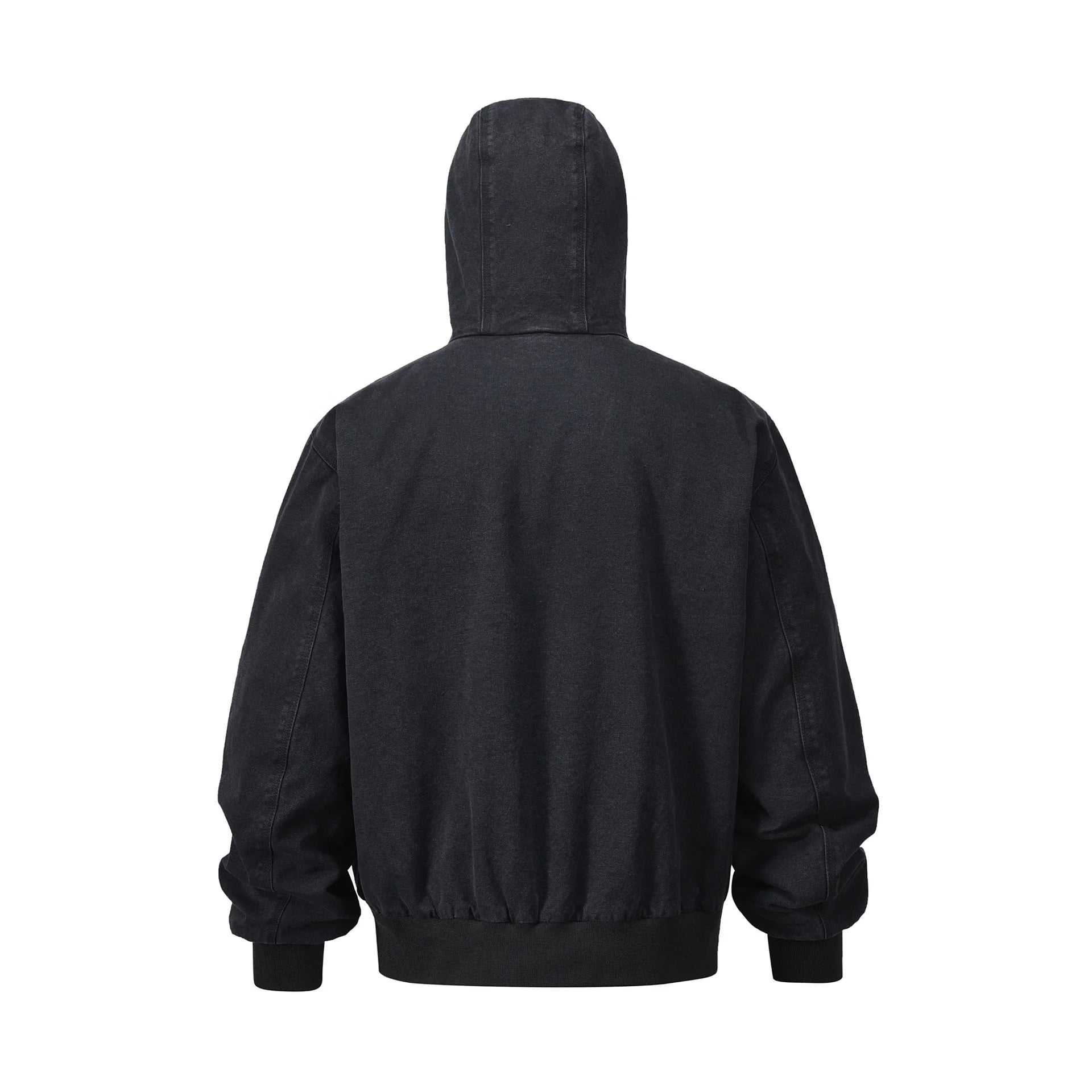 2025 Winter Clean Fit Distreeted Hoodie Double Layer Heavy Weight Zipper Washed Hoodie Vintage Hoodie Jacket for Men