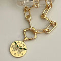 NM44341 Chunky Gold Chain Cubic Zirconia Butterfly Pendant CZ Gold Carabiner Clasp Spring Lock Clasp Aesthetic Necklace