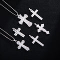 Engrave Cross Jesus Wholesale Pendant Stainless Steel Custom Jewelry Pendant Chain Necklace