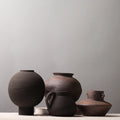 Wabi-sabi Retro Ceramic Flower Vase Model House Homestay Flower Arrangement Decoration Tea Room Artistic Conception Vase