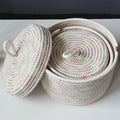 Modern Eco-Friendly Cotton Rope Woven Storage Basket Customized Color Three Sizes Multifunction Design for Home Organization